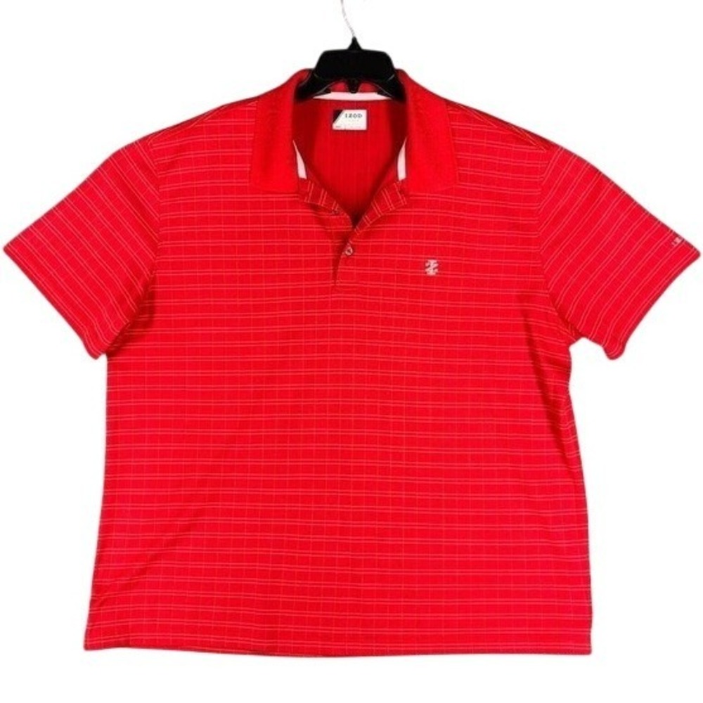 IZOD Golf Performance Polo Shirt Mens XXL Red Moisture Wicking Microfiber